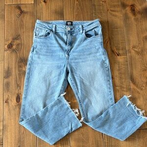 BDG Light Blue High-Rise Straight Crop Jeans